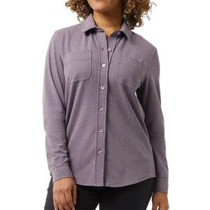 NWT 32 Degrees Women's Soft Fleece Button-Up Shirt